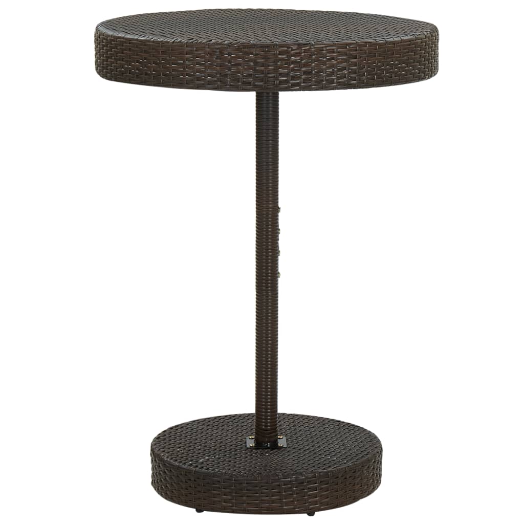 Gartentisch Braun 75,5x106 cm Poly Rattan
